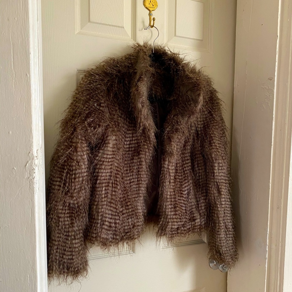 Holiday Faux Fur Vintage Inspired Jacket